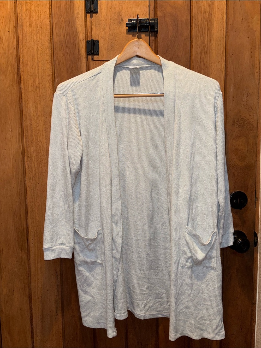 Lightweight Open Front Cardigan in Heather Gray